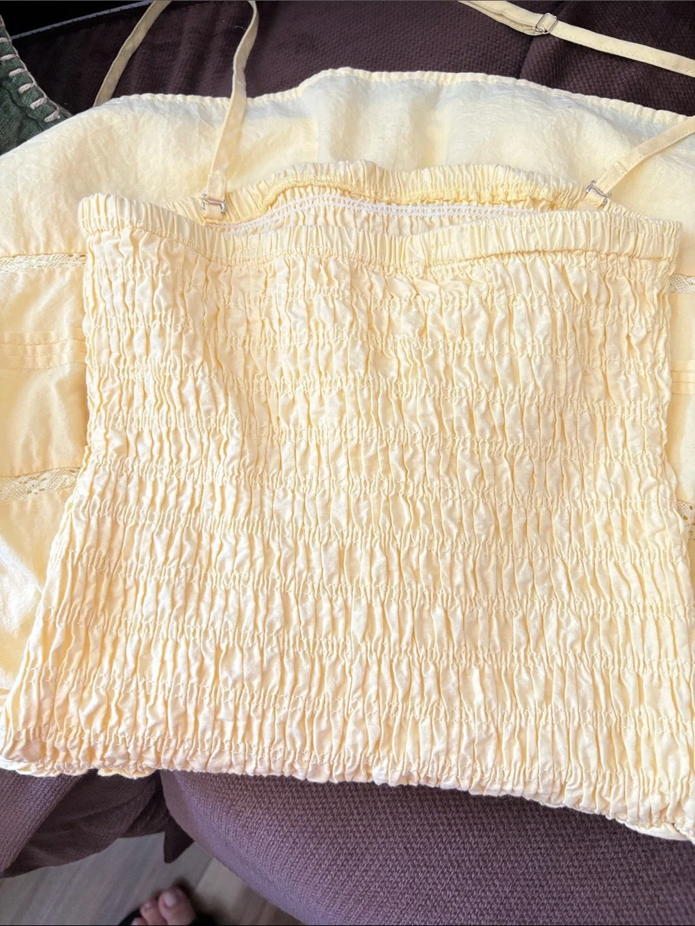 Yellow Smocked Ruffle Kids Dress